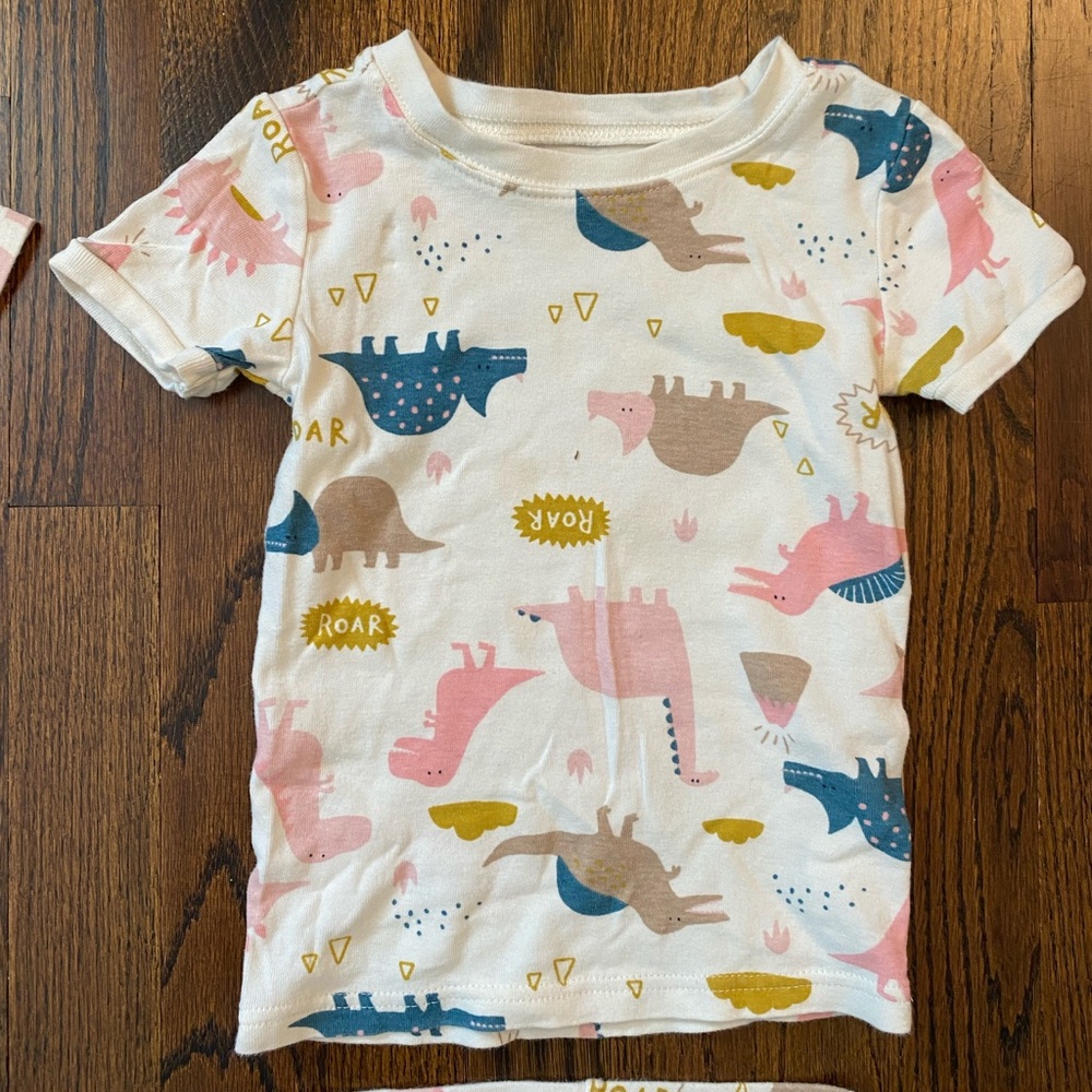 LOT- 7 pairs cotton pajama sets girl size 4T (14pcs total) sleepwear USED pjs - Picture 10 of 16